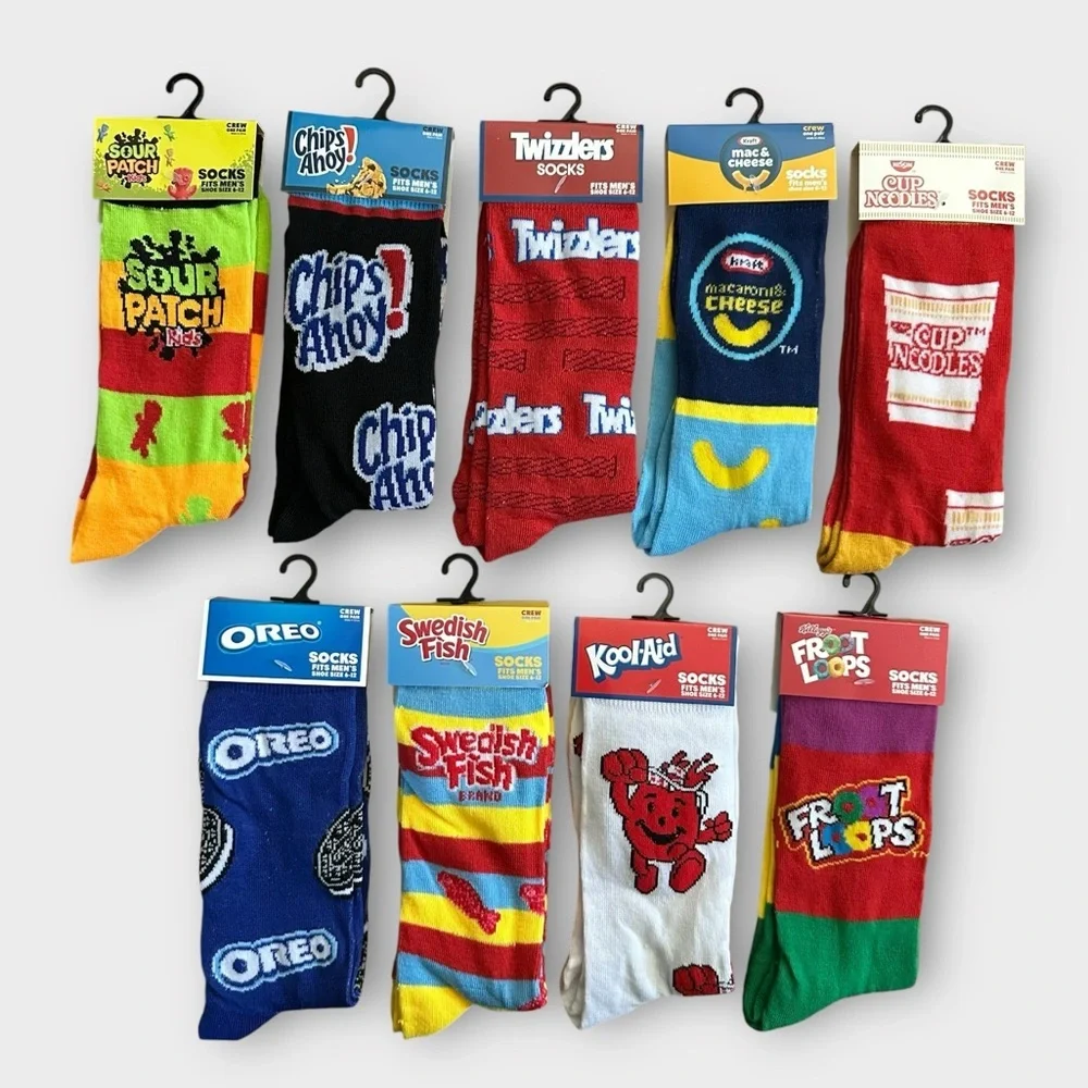 Kraft Mac & cheese Socks, Novelty Socks, Macaroni and Cheese Socks, Crazy Socks